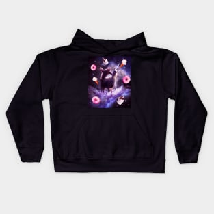 Outer Space Sloth Riding Llama Unicorn - Donut Kids Hoodie